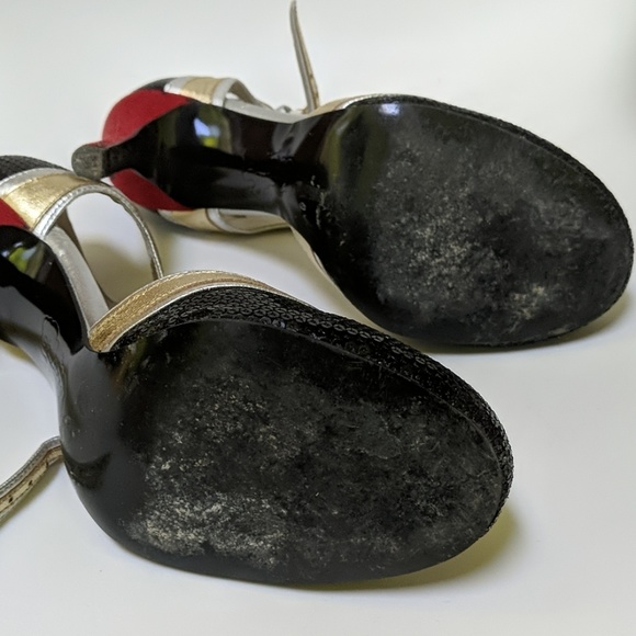 Oh Deer! Jamocha Sequin Heels 4" Prom Cocktail - Picture 4 of 8